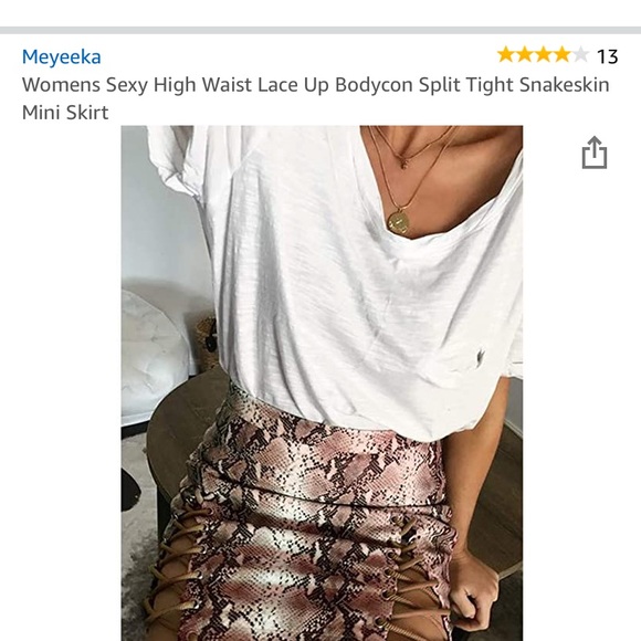 Sexy High Waist Lace Up Bodycon Snakeskin Skirt - Picture 11 of 11
